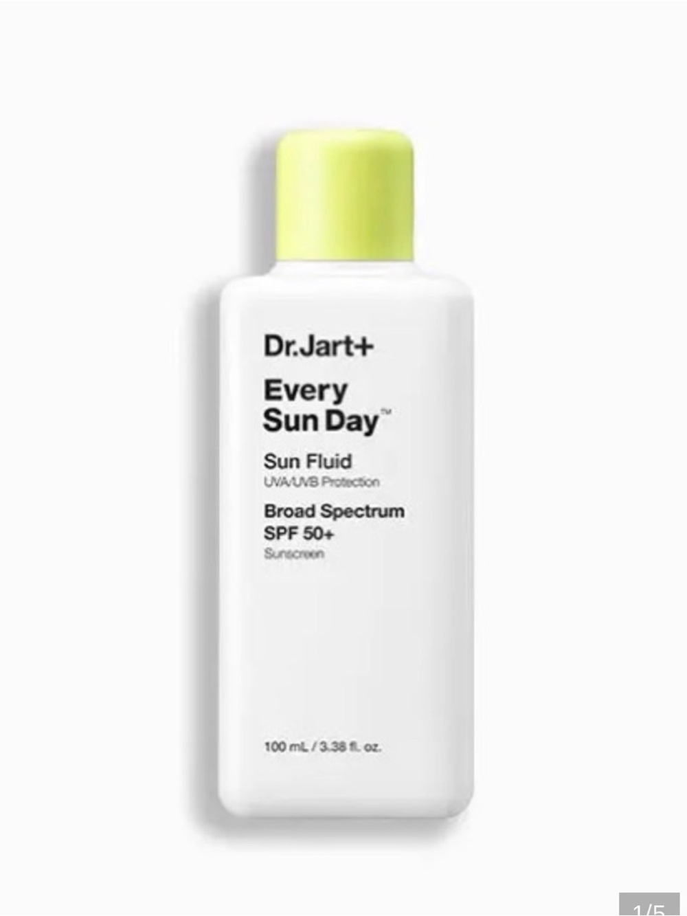 Dr. Jart+ Every Sun Day Sun Fluid Broad Spectrum SPF 50+ - White with Lime Cap